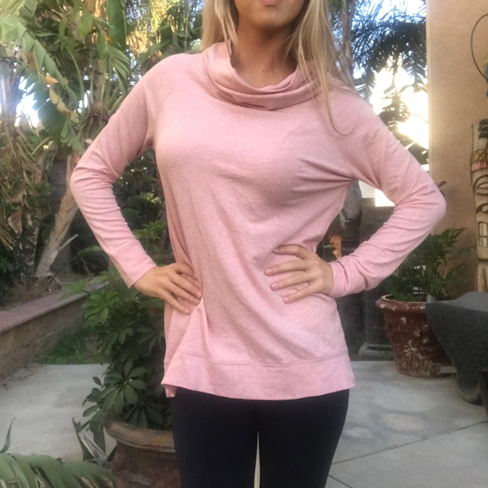 Natural Reflections Pink Cowl Neck Sweater